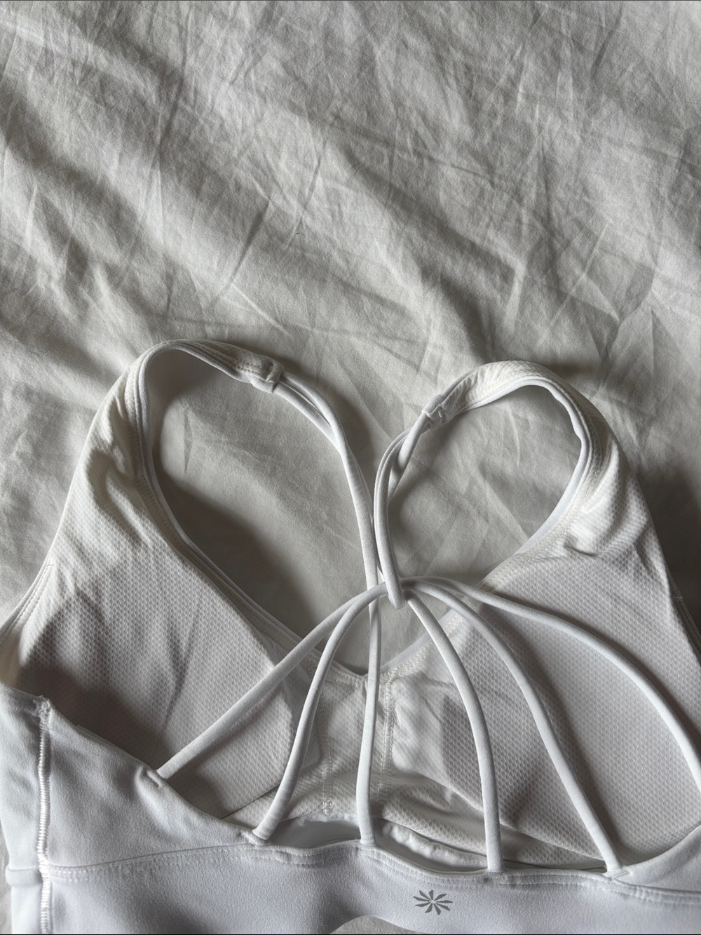 Athleta Solace Sports Bra A-C Cup, M, White - Picture 6 of 7